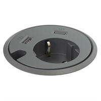 Powerdot 14 - 1 eluttag typ F, 2 USB-A laddare 12W, 1 kabelgenomgöring